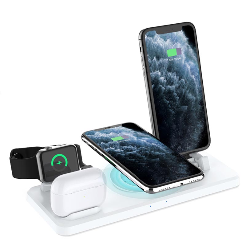 4 in 1 Charging Station for all your device (iPhone/Android/iWatch/AirPods) - White