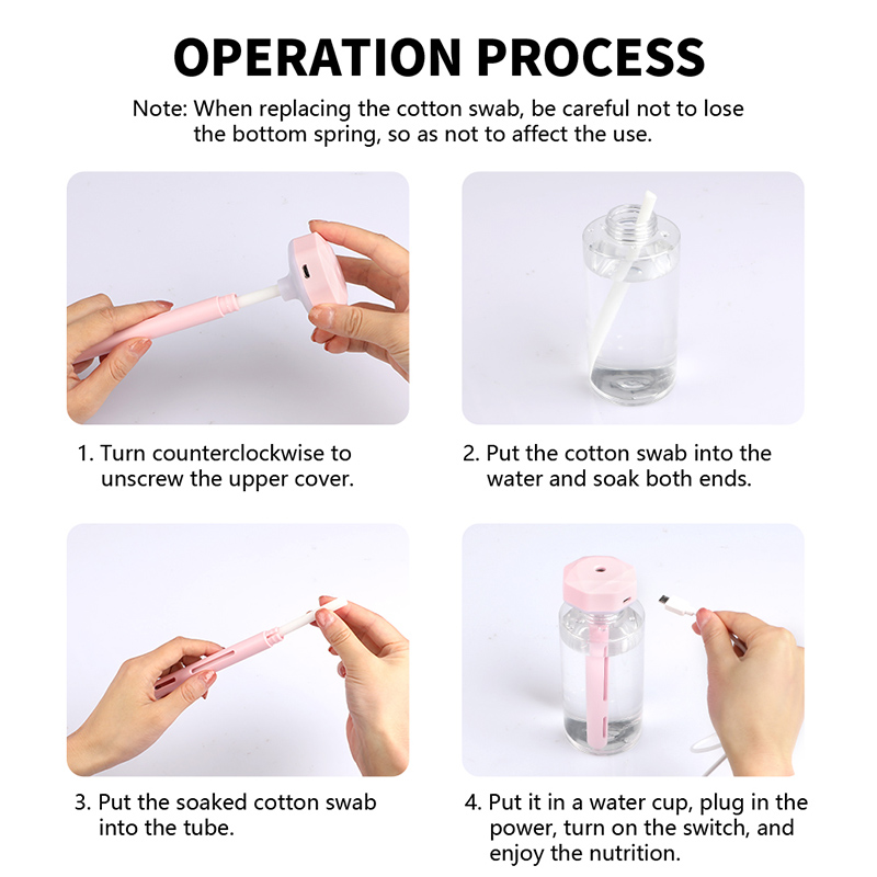 Humidifier - Ultrasonic Portable Moisturizing Mister With Night Light