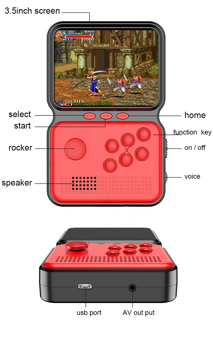 Mini Retro Console Handheld Game Player Built-in 900 Games