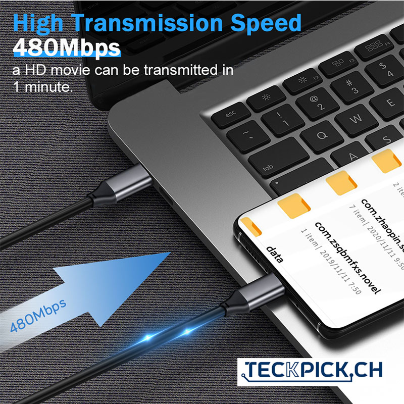 USB C zu USB C 3.0 100W Schnellladedatenkabel