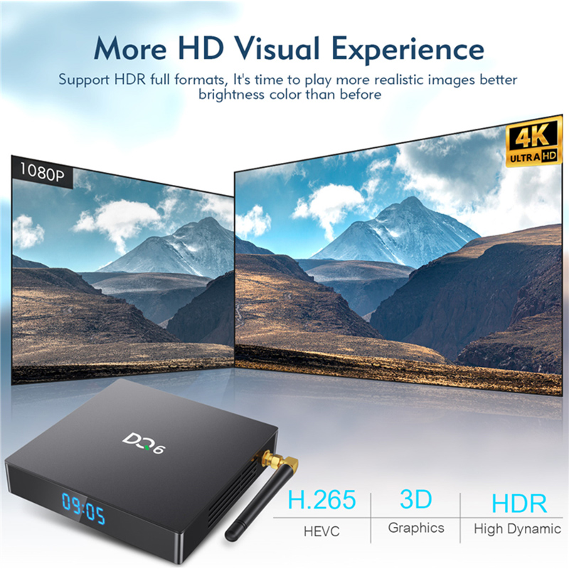 4K Android 10 Smart TV Box - 2020 Design - RAM 4GB and Storage 32GB