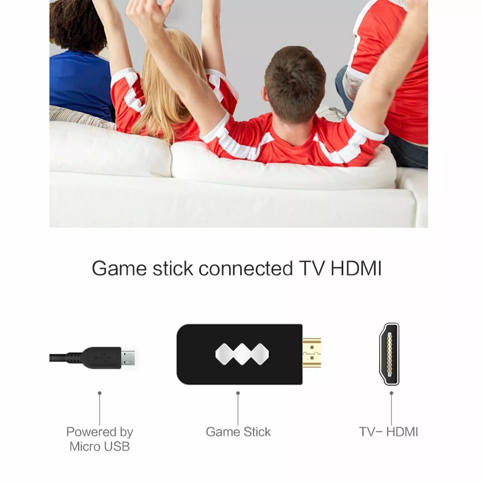 TV Retro Game Console for Two People 600 Games HDMI plug-in