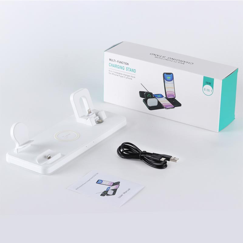 4 in 1 Charging Station for all your device (iPhone/Android/iWatch/AirPods) - White
