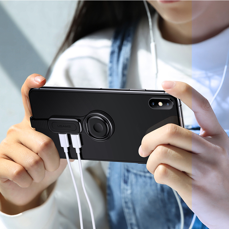iPhone Lightning Audio with Lightning Charge with Ring Holder - Gaming adapter