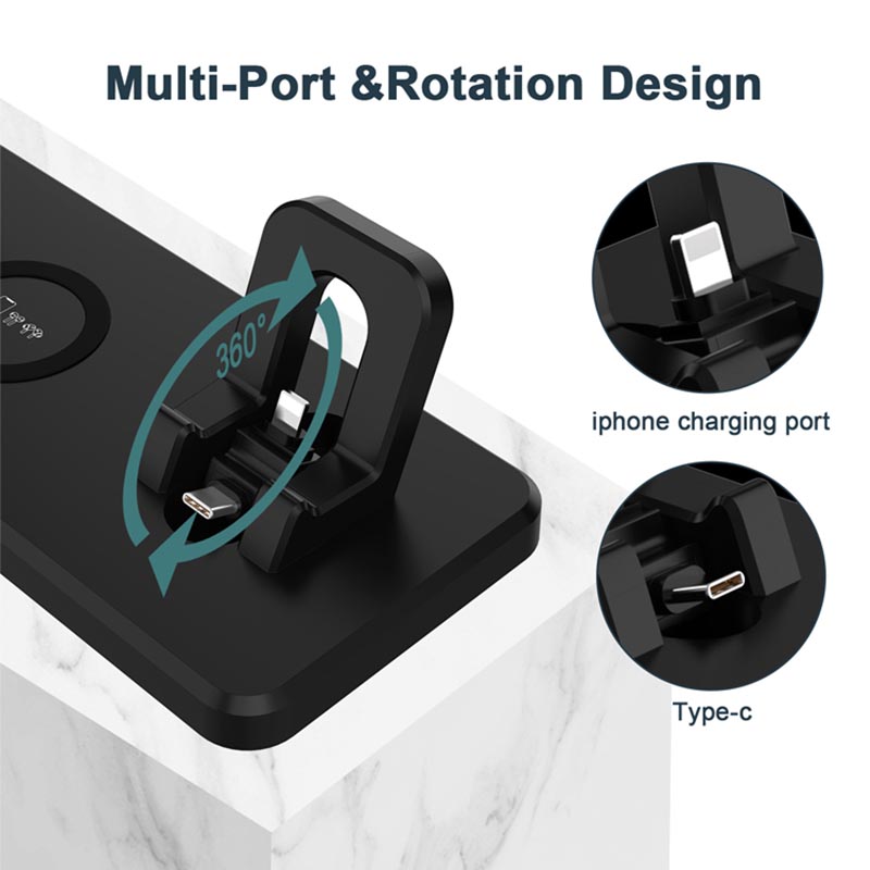 4 in 1 Charging Station for all your device (iPhone/Android/iWatch/AirPods) - White